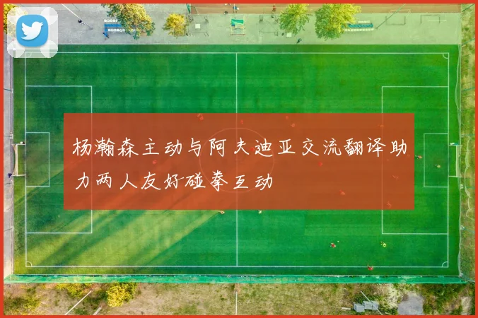 杨瀚森主动与阿夫迪亚交流翻译助力两人友好碰拳互动